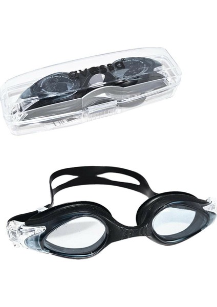 Yetişkin Yüzücü Gözlüğü, Deniz ve Havuz Için Büyük ve Rahat Gözlük Siyah