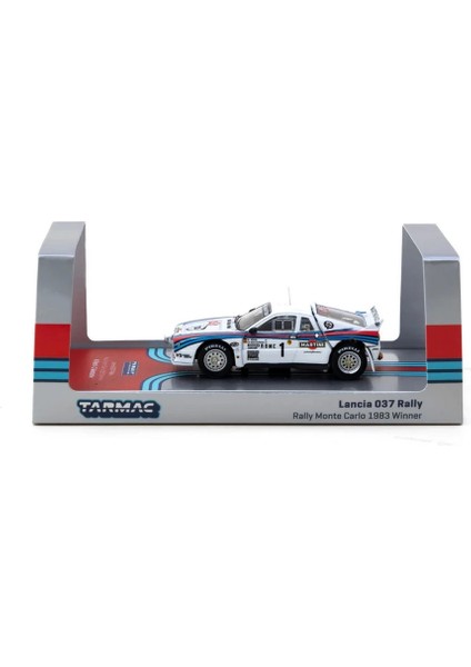 Tarmac Works 1/64 Lancia 037 Rally Rally Monte Carlo 1983 #1 With Tarmac Cards fırsatları