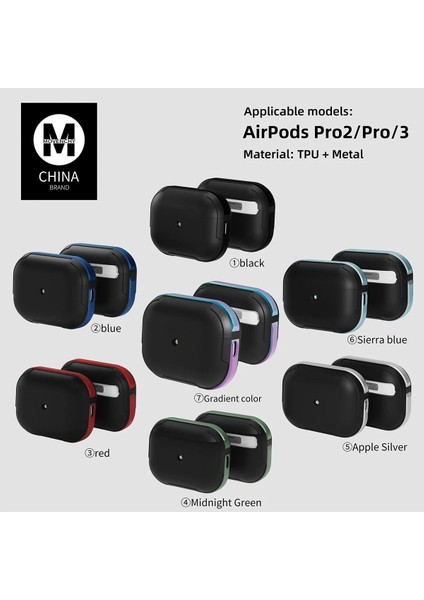 Airpods Pro 2 (2.nesil) Mo-A8 Armor Kılıf - Kırmızı