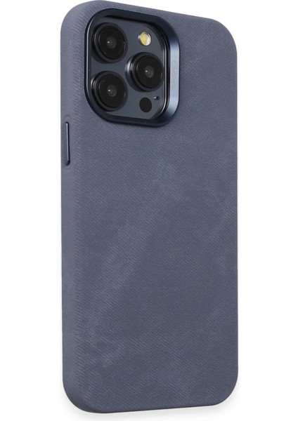 iPhone 14 Pro Max Kılıf Velvet Magsafe Kapak - Lacivert