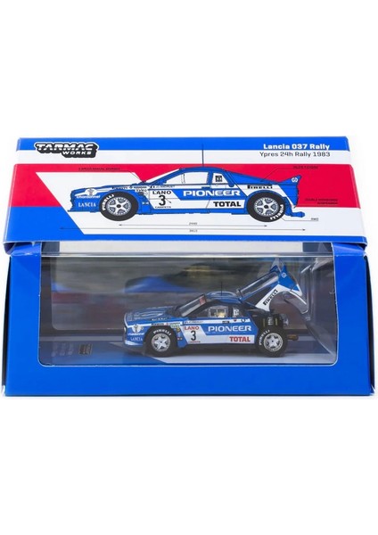 Tarmac Works 1/64 Lancia 037 Rally Ypres 24 Hours Rally 1983 #3 modelleri