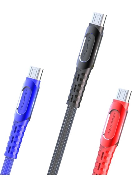 DC28 Micro USB Kablo 1m 2.4A - Mavi