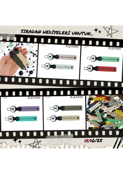 Yurt Dışında Yaşayan Trabzonlulara 61 Temalı Anahtarlık Set, Isminiz Yazılabilir , Fıstık Yeşil-Sarı fiyatları