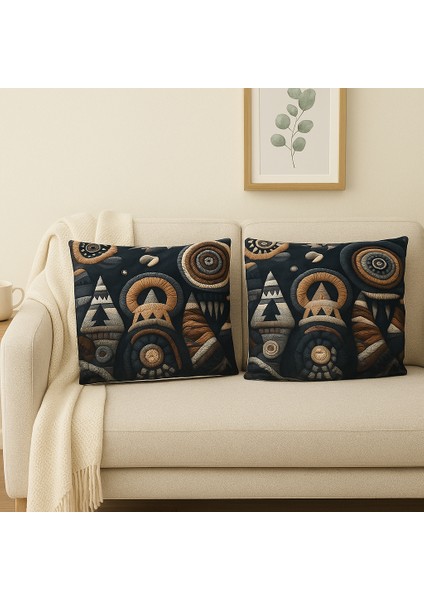 2 Adet Dijital Baskılı Kırlent Kılıfı – Canlı Desenler, Yumuşak Dokunuş