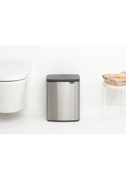 Bo Fpp Matt Steel Çöp Kutusu 12L