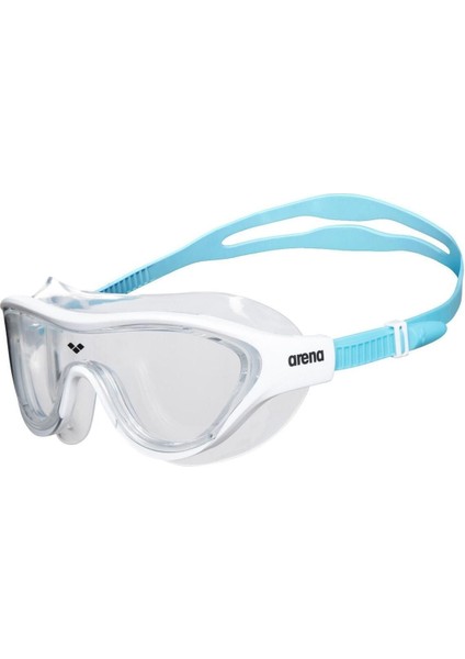 Şeffaf Beyaz ve Açık Mavi Çok Renkli Yüz Maskesi, Konfor ve Şıklık Sunar