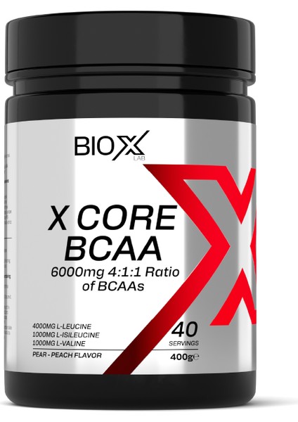 Bioxlab X-Core Bcaa Şeftali & Armut Mix Aromalı - 400 gr - 40 Servis Amino Asit