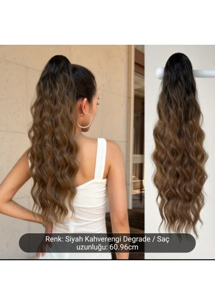 At Kuyrugu Saç Uzun Fiber Isıya Dayanıklı Özel Gün Saçı