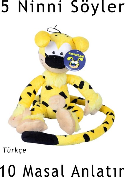 Marsupilami Uzun Kuyruk Peluş Oyuncak 50 cm Boyunda - Türkçe 5 Ninni Söyler 10 Masal Anlatır