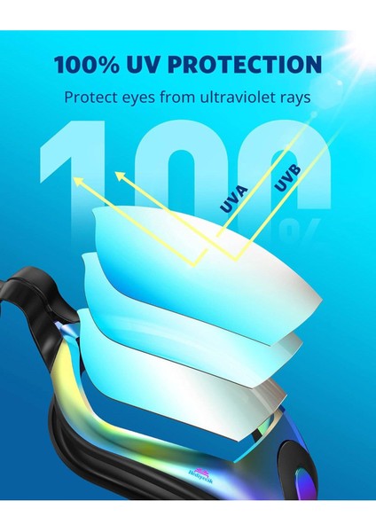 Aynalı, Su Geçirmez Yüzücü Gözlüğü, Unisex, Parlak Turuncu, Standart Beden fırsatları