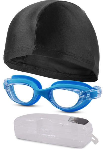 Geniş Açı Su Geçirmez Yüzme Gözlüğü 2'li Set Mavi fiyatları