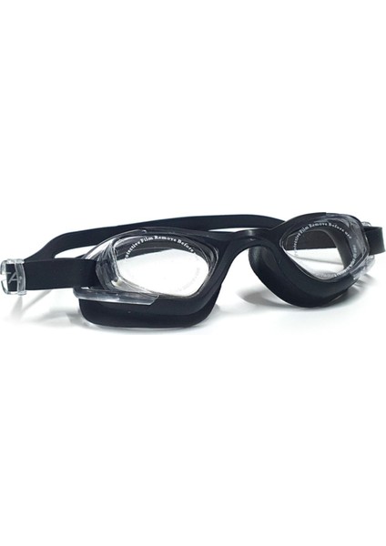 Yetişkin Silikon Yüzücü Gözlüğü, Havuz ve Deniz Için Antifog Siyah