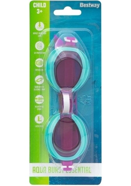 Çocuklar Için Uv Korumalı Su Geçirmez Yüzücü Gözlüğü, Yeşil, Su Temalı, Vakumlu Tasarım indirimleri