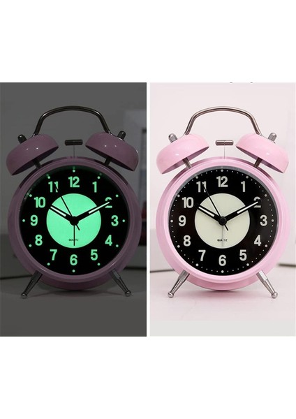 Fosforlu ve Işıklı Nostaljik Masa Saati, Ev ve Ofis Için Şık Aksesuar