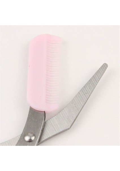 Pembe Renk Taraklı Kaş ve Bıyık Makası