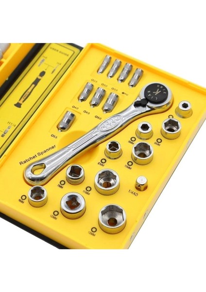 41 Parçalı Sarı Çantalı Mekanik ve Elektronik Tamir Takımı
