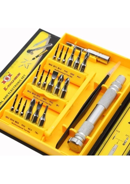 41 Parçalı Sarı Çantalı Mekanik ve Elektronik Tamir Takımı