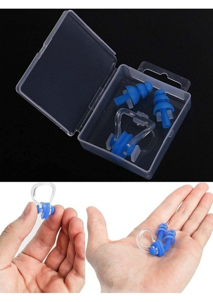 Renkli Çocuk Yüzücü Seti, Silikon ve Likra Kulak ve Burun Koruyucu, Tam Set fiyatları