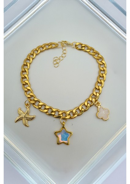 xtaki italyan charm bileklik, yıldızlı bileklik, gold bileklik, yonca bileklik, pandora bileklik, taki fırsatları