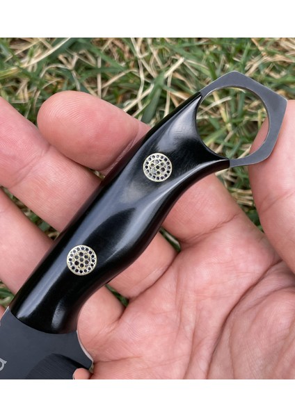 Küçük Av Bıçağı, 1075 Karbon Çelik ve Verzalit Kabza - Kamp Bıçağı - Outdoor Bıçak - Buşkraft Bıçak