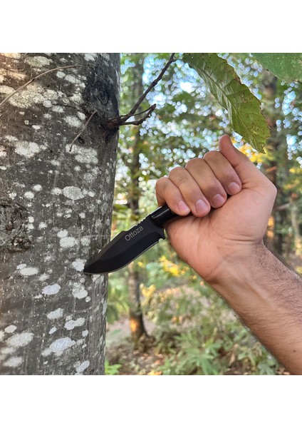 Küçük Av Bıçağı, 1075 Karbon Çelik ve Verzalit Kabza - Kamp Bıçağı - Outdoor Bıçak - Buşkraft Bıçak