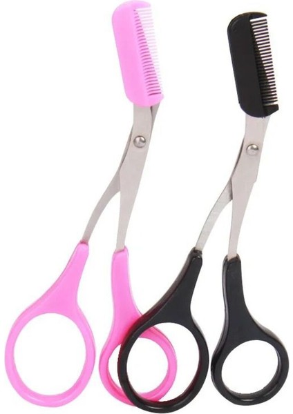 Pembe Renk Taraklı Kaş ve Bıyık Makası