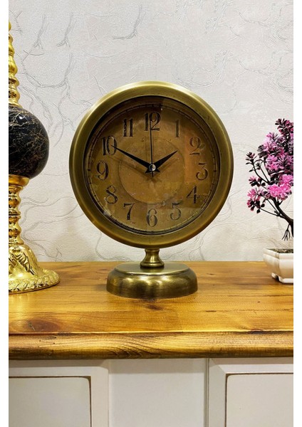 25X20 cm Eskitme Metal Şık Masa Saati, Modern ve Zarif Tasarım fiyatları