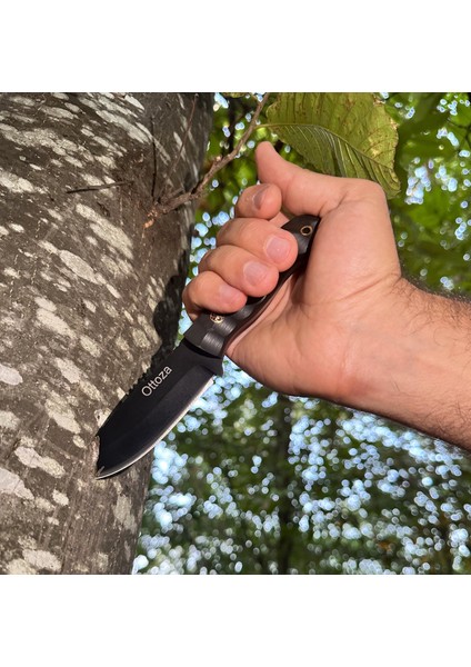 Küçük Av Bıçağı, 1075 Karbon Çelik ve Verzalit Kabza - Kamp Bıçağı - Outdoor Bıçak - Buşkraft Bıçak