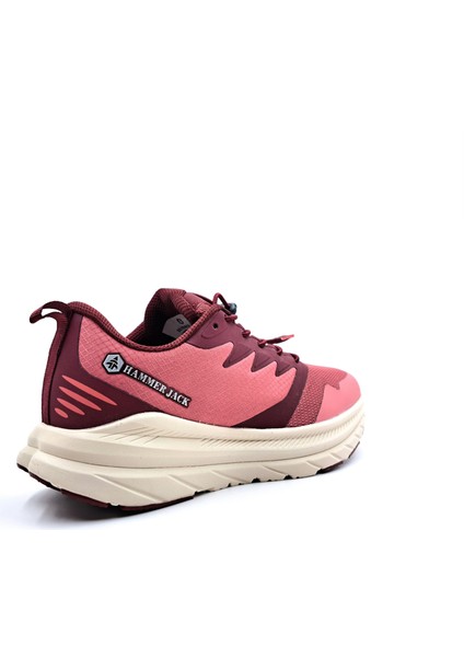 H24801 Dee Vişne Kırmızı Renk Lastik Bağcıklı Kadın Sneaker Spor Ayakkabı modelleri