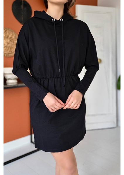 Siyah Sweatshirt Spor Elbise