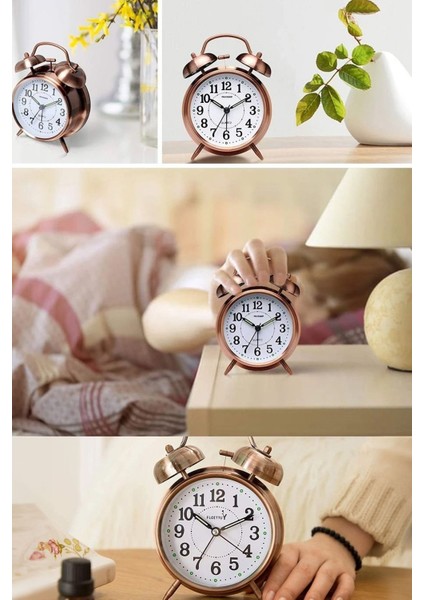 Bronz Metal Vintage Çalar Saat, Şık ve Şıklık Katıcı Dekoratif Saat modelleri