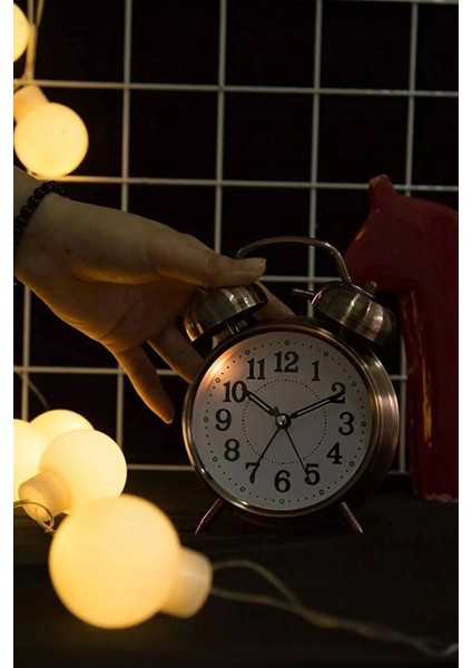 Bronz Metal Vintage Çalar Saat, Şık ve Şıklık Katıcı Dekoratif Saat fırsatları