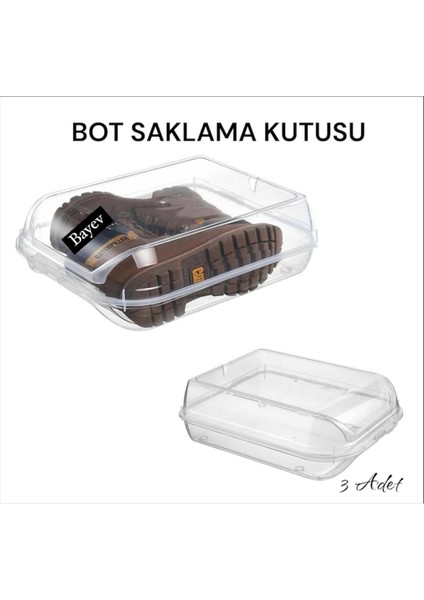 3 Adet Bot Saklama Kutusu Maxi Boy Ayakkabı Saklama Kutusu Kışlık Ayakkabılık düzenleyici