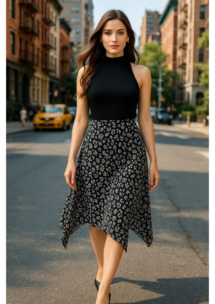 Kadın Asimetrik Kesim Çok Şık Etek (ORTA KALINLIK) indirimleri