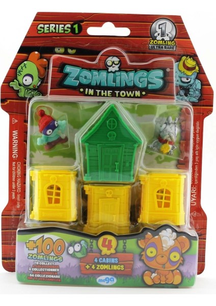 Zomlings 4'lü Paket Seri 1 Yeşil Evli P00972