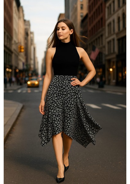 Kadın Asimetrik Kesim Çok Şık Etek (ORTA KALINLIK) indirimleri