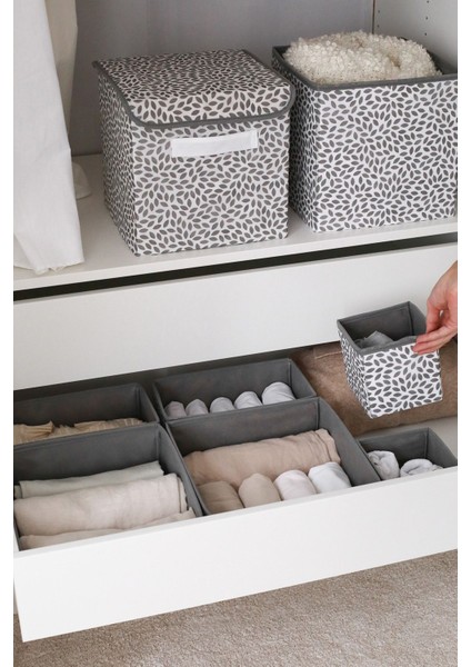 6'lı Yaprak Gri Çocuk Odası Dolap Çamaşır Çekmece Içi Düzenleyici Saklama Kutusu Organizer fiyatları