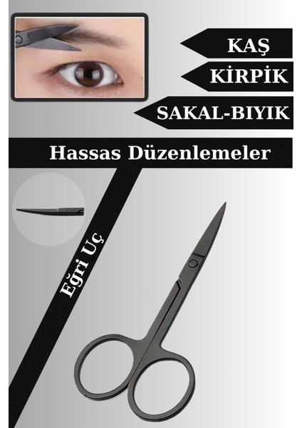 Kıvrık Uçlu Mini Kaş Makası 10 cm