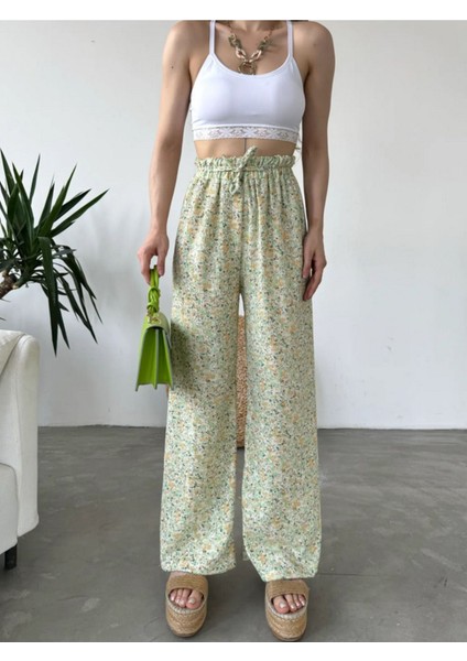 Yeşil Desenli Bürümcük Pantolon fiyatları