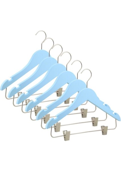 Ahşap 0-3 Yaş Mandallı Bebek Askısı Mavi Renk 4 Adet fiyatları