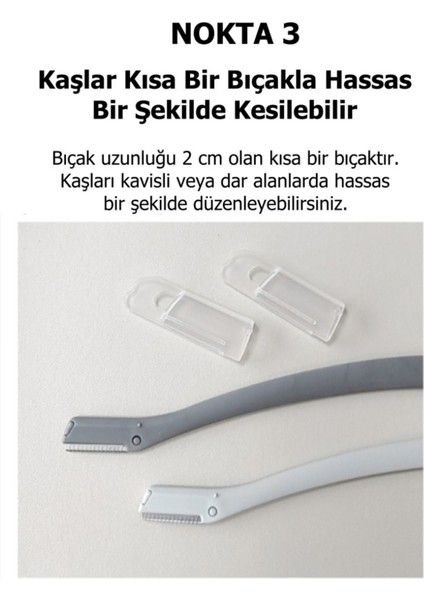 Gri Renkli Kaş ve Yüz Usturası 2'li Set
