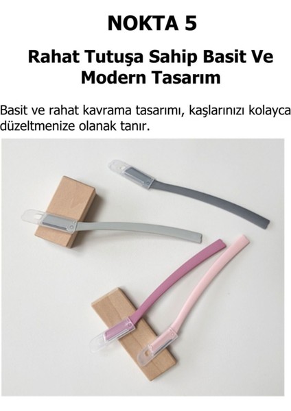Gri Renkli Kaş ve Yüz Usturası 2'li Set