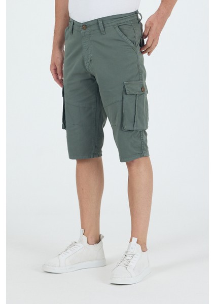 2Five Erkek Kargo Cepli Diz Altı Uzun Şort Çağla Renk Bermuda Kapri fırsatları