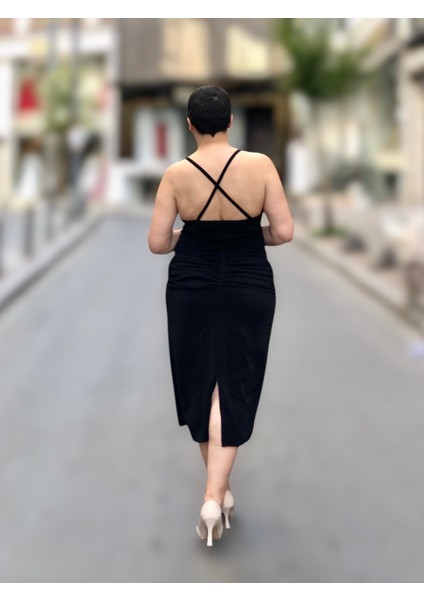 Degaje Yaka Drapeli Midi Boy Abiye