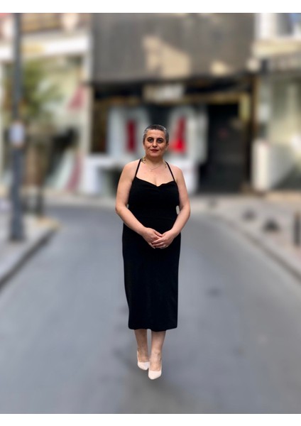 Degaje Yaka Drapeli Midi Boy Abiye