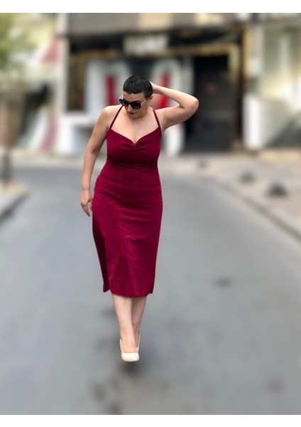 Degaje Yaka Drapeli Midi Boy Abiye