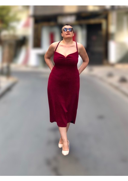 Degaje Yaka Drapeli Midi Boy Abiye modelleri