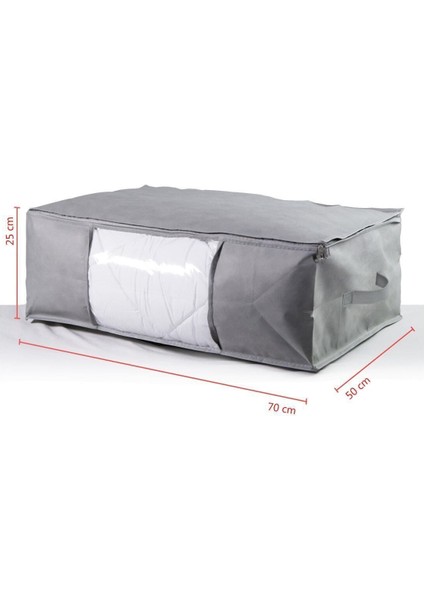 5'li 70X50X25 cm Set Baza Altı Düzenleyici Büyük Boy Hurç Gri