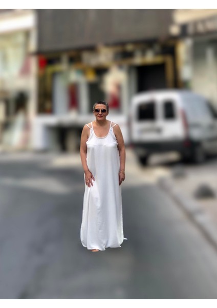 Cep Detaylı Askılı Salaş Elbise modelleri