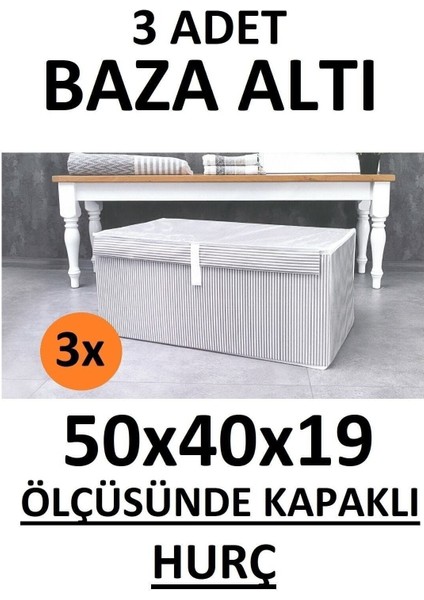 3 Adet Baza ve Çekyat Tipi Hurç 50*40*19 Baza Altı Hurç Çok Amaçlı Kutu Hurç fırsatları